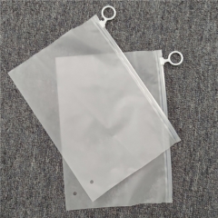 Custom Logo Printing Slide Clear / Frosted Biodegradable Zipper Packaging Plastic Bag Clothing Tshirt Poly Zip lock Bag