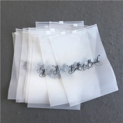 Custom Frosted MATT CPE clear Zipper Slider Packaging Clothing Bag zip lock packing plastic clothing bags