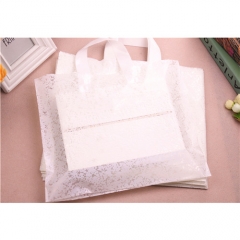 custom design logo print LDPE/HDPE soft loop handle bag for shopping