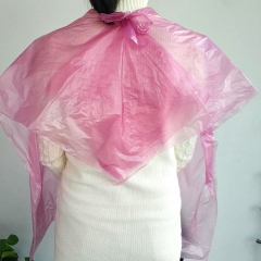 Good Quality Transparent Hair Cutting Dyeing Salon Barber Disposable White Cape