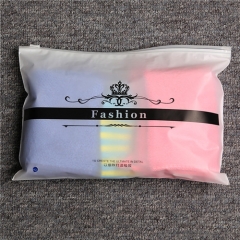 Luxury Resealable Poly Bags, Plastic Packing Bag With Zipper,CPE Slider Frosted Zipper Bag