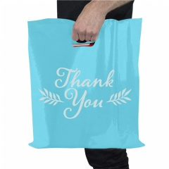 disposable packing bag with die cut hole/ paper gift bag/ take away bag/delivery bag