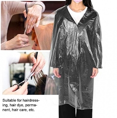 Custom PE Hair Cutting Dyeing Hairdressing Disposable Salon Cape