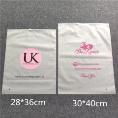 Custom frosted poly bag zipper print clothing Plastic Zipper Packaging Bags for garment