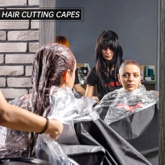 PE Waterproof Hair Salon Barber Cape Cut Hair Custom Barber Shop Disposable Cape