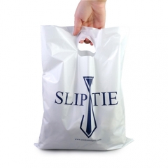 Custom Printed Die cut handles Plastic Shopping Bag for clothes