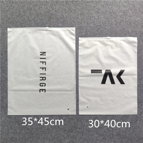 High quality Promotional CPE Plastic With Customized Logo Waterproof Packing Zipper Bag For Shoes