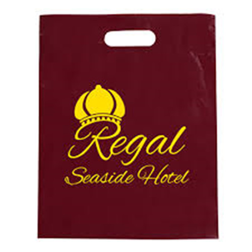 Hot sale custom printed clothes packing plastic die cut bags