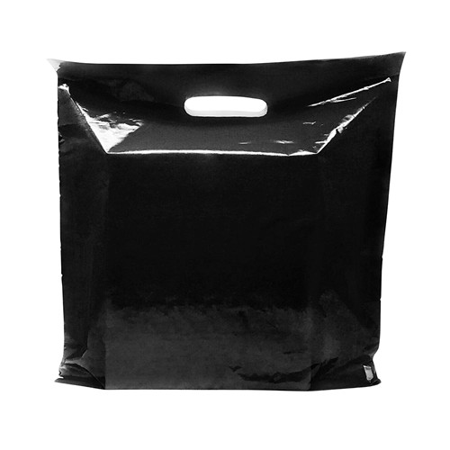 2023 clothes shopping bag with different handle color PE material packaging bag