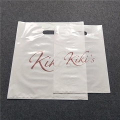 HDPE biodegradable customized die cut plastic shopping bags with high quality