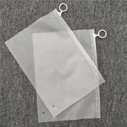double frosted slider zip lock bag for apparel with own logo printing