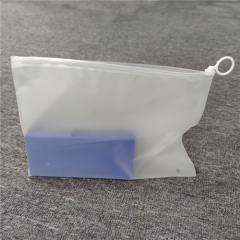 Custom Printed Frosted Luxury Plastic cpe Zipper Bag zipper Bag For Clothing Socks Packaging