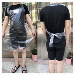 Competitive Price Wholesale White Plastic Apron Embossed Or Smooth Apron Disposable Kitchen Wear Sleeveless