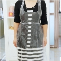 Competitive Price Wholesale White Plastic Apron Embossed Or Smooth Apron Disposable Kitchen Wear Sleeveless
