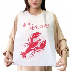 Factory Custom Complete Protection Full Sized Lobster Bib Adult Mealtime Bib For Wonderfully Messy Meals