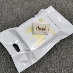 Amazon Hot Sales Custom Printed Die Cut Polythene Shipping Mailing Bags Poly Mailer With Handle