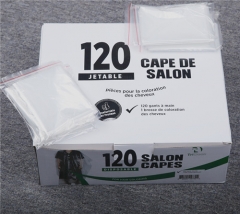 Wholesale Custom Disposable Pe Transparent Barber Cape Plastic Barber Cape For Hair Salon