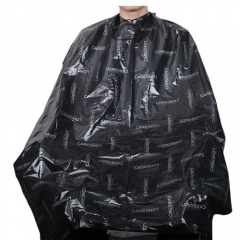 Custom Disposable Transparent Salon Pe Waterproof Shawl Capes For Barber Shop Hairdressing Perm Hair 120 * 150cm