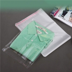 Wholesale Price Custom Self-Adhesive Transparent Pe Opp Plastic Clothes Packaging Clear Bag