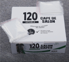 Factory Wholesale Clear Plastic Hair Cutting Salon Capes Aprons Disposable Barber Cape 120*150 cm