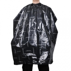 Custom Disposable Transparent Salon Pe Waterproof Shawl Capes For Barber Shop Hairdressing Perm Hair 120 * 150cm