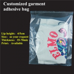 Guangzhou Lefeng Factory Custom Opp Pe Cpp Plastic Bag Transparent Self Adhesive Plastic Bag With Logo