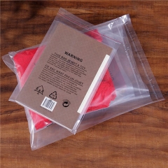 Factory Custom Clear Plastic Printed PE Self-Adhesive Bags With Suffocation Warning Available