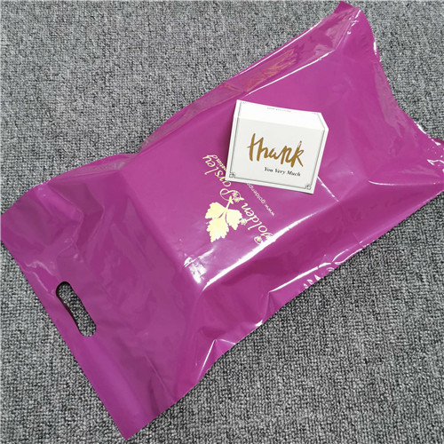 Custom Printed Logo Rose Pink Gold Poly Mailer Courier Plastic Post Packaging Shopping Bag Custom With Handle