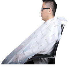 Custom Wholesale Transparent Disposable Waterproof PE Disposable Salon Hairdressing Barber Capes