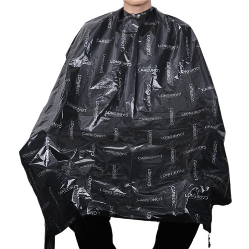 2021 Provide Free Sample Waterproof Plastic Hairdressing Cape Salon Barber Aprons With Custom Logo