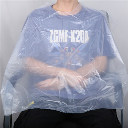 Disposable Haircut Cape 120*150cm Transparent Plastic PE Waterproof Home Barber Shop Perm Dyeing Special Capes