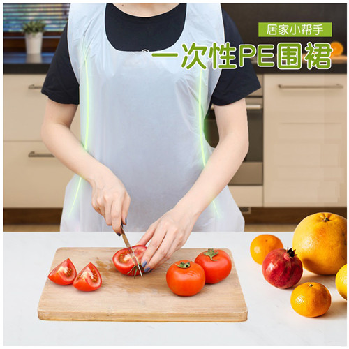 Wholesale Price Clear Transparent Restaurant Kitchen Chef Poly PE Ldpe Disposable Plastic Apron