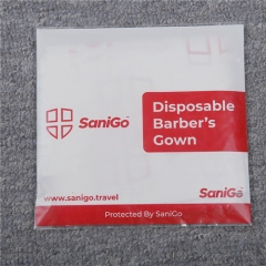 Professional Private Label Salon Hair Cut PE Disposable Plastic Barbering Capes for Hair Cutting