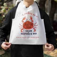 Custom Printed Disposable Adults Bibs Vest Disposable Restaurant Bib With Printed Crab