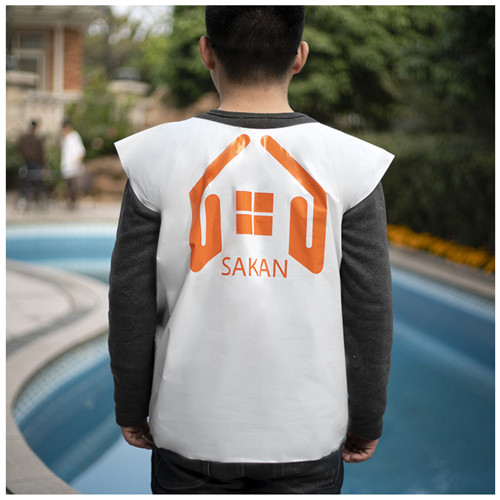 Clothes Protector Restaurant Use Custom Print Vest Plastic Disposable Seafood Bibs