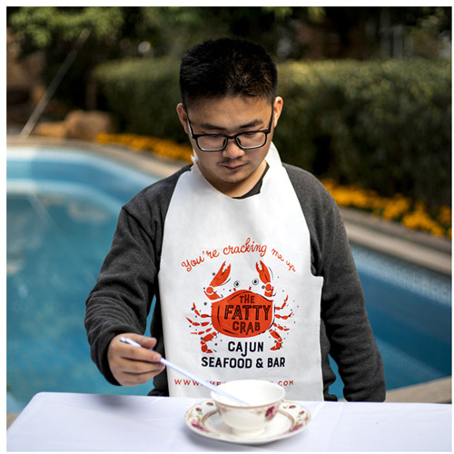 Manufacturer Custom Waterproof Restaurant Seafood Disposable Adult Plastic Bib