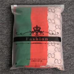 Custom Printing Frosted Transparent Plastic Poly Zip Lock Packaging Bags For Clothes