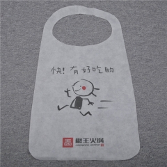 OEM Service Eco Friendly Disposable Non Woven Waterproof Bibs Washable Printed Support For Restaurant