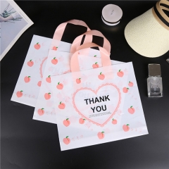 Wholesale Custom Logo Soft Loop Handle Plastic Shopping Hdpe Carry Packaging Bag For Clothing