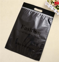 Fashioned Black Color Garment Zipper Bag Custom Packaging Bag For Hoodies Zip Lock Bag With Logo For Clothing