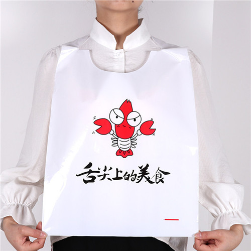 Manufacturer Custom Multi Color Printing Disposable Seafood Restaurant Lobster Bib For Adults