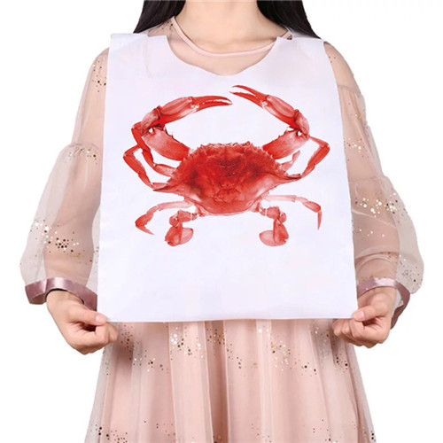 Manufacturer Custom Grill Hot Pot Seafood Restaurant Disposable PE Plastic Bib Aprons