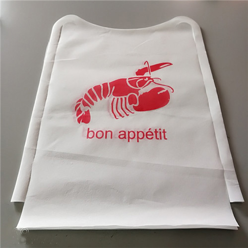 Manufacturer Custom Lobster Design Disposable Plastic Bib For Sea Food Restaurant