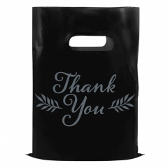 Custom Design Logo Printing Die Cut Handle Plastic PE Cheap Die Cut Bag For Grocery