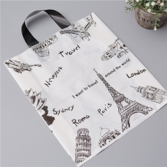 Custom Portable Waterproof Grocery Bag Plastic Reusable Foldable Shopping Tote Bag With Printed Logo