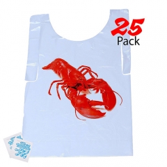 PE Plastic Disposable Aprons Accept Custom Order Disposable Bibs For Adult