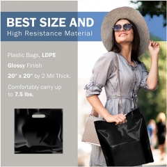 Wholesale High Quality Hdpe Ldpe Die Cut Plastic Bag Custom Shopping Plastic Bag With Own Design