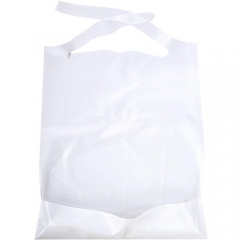 Bulk Waterproof Disposable PE White Apron Disposable Apron Adult Custom Print Dispos Bib