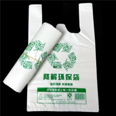Supermakert Carry Out Poly Tote Custom Printed Shopping Plastic Vest Handle Carrier T-Shirt Packaging Bags