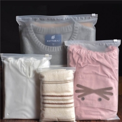 Manufacturer OEM Frosted Matte Zipper Lock Waterproof Bag Zipper Plastic Zip Packing Bag For Clothing